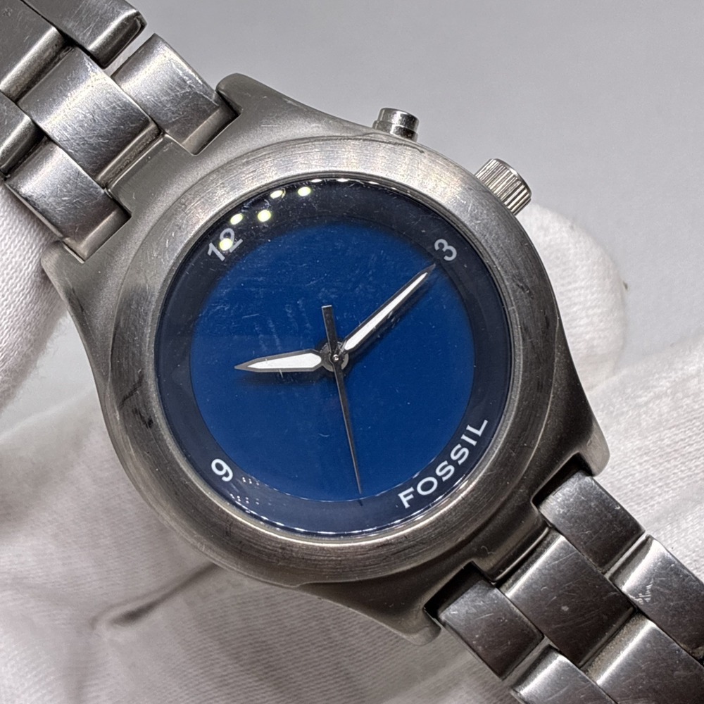 FOSSIL KALEIDO MEN'S Wrist Watch Blue DIAL Water Resistant VINTAGE READ